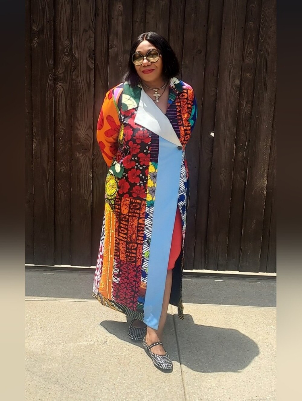 Ankara Vibrant Patchwork Floral Maxi Suit Dress. Very Lovely Out Fit